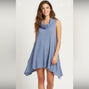 We the free Boho swing it sleeveless cowl neck top high low hem size L